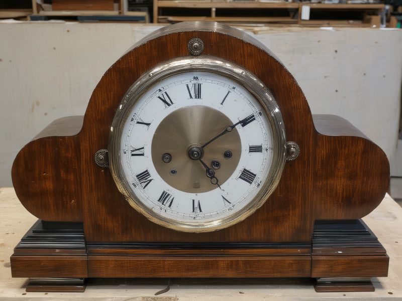 Art deco mantle clock restoration - decorative elements and precision movement work