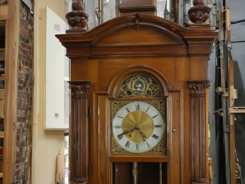 Antique grandfather clock restoration - complete mechanical overhaul and wood case refinishing