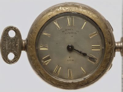 Pocket watch before restoration - damaged and non-functional