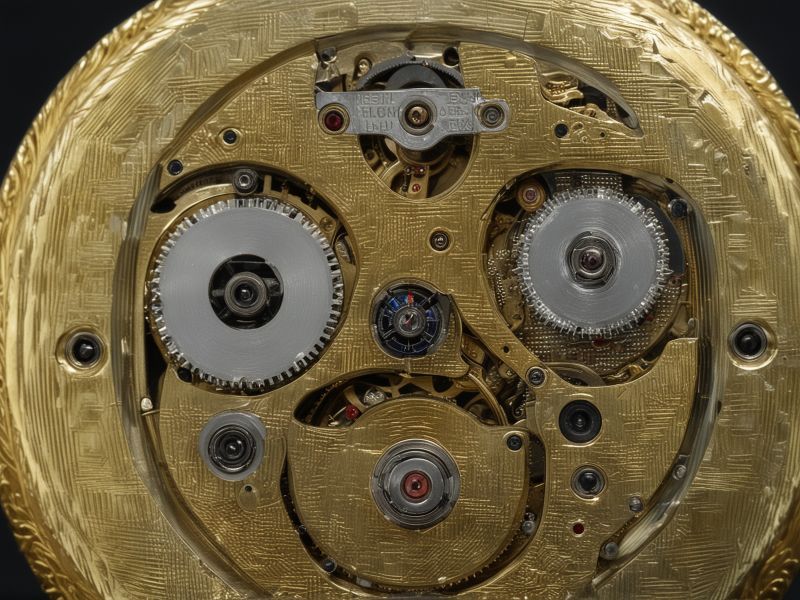 Antique gold pocket watch restoration - intricate engravings and delicate movement