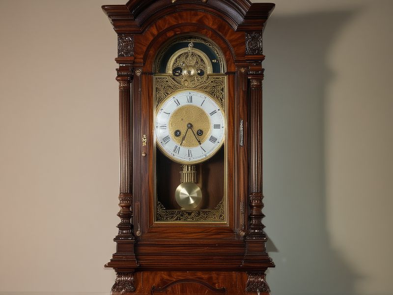 Vintage workshop with antique clocks and professional timepiece restoration tools