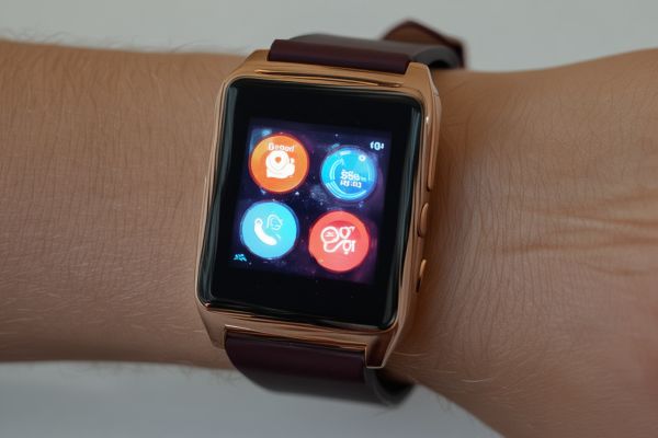 Modern smartwatch showing digital display and smartwatch features